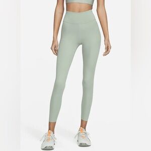 nike yoga luxe 7/8 tights, olive, xs